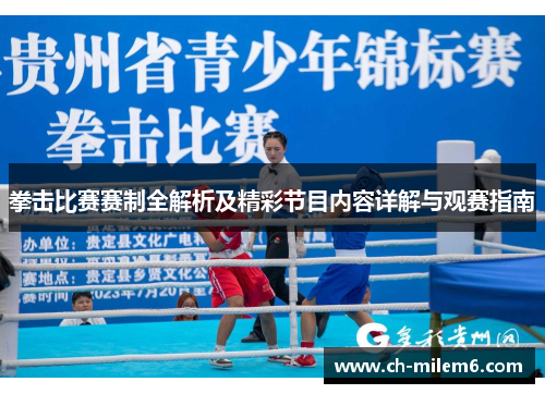 拳击比赛赛制全解析及精彩节目内容详解与观赛指南