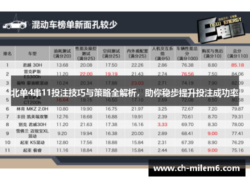 北单4串11投注技巧与策略全解析，助你稳步提升投注成功率